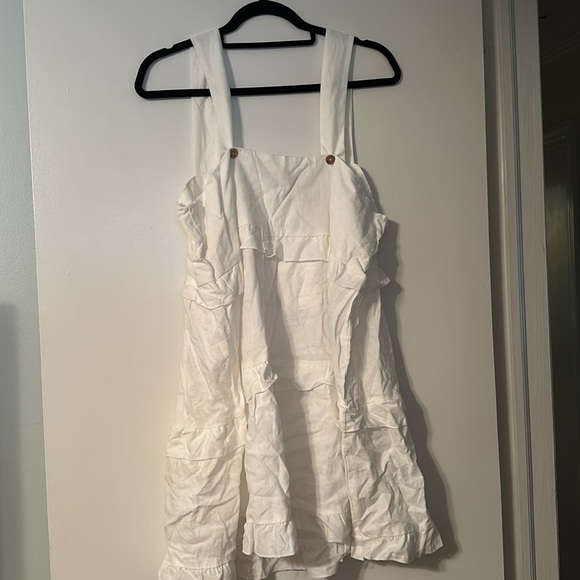 White mini show me your mumu dress with adjustable straps - Picture 2 of 3